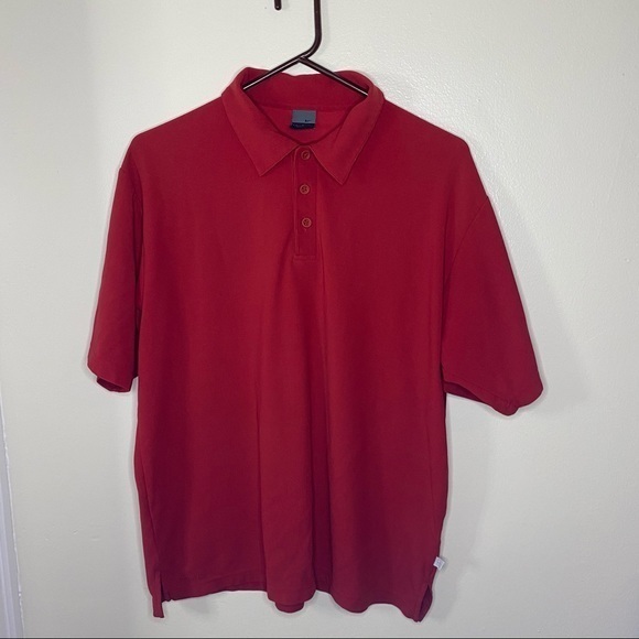 Nike Dri Fit‎ Red Golf Polo Size Large - Picture 1 of 8